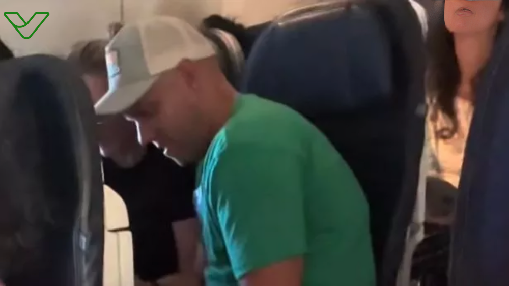 Man Cheating on Airplane