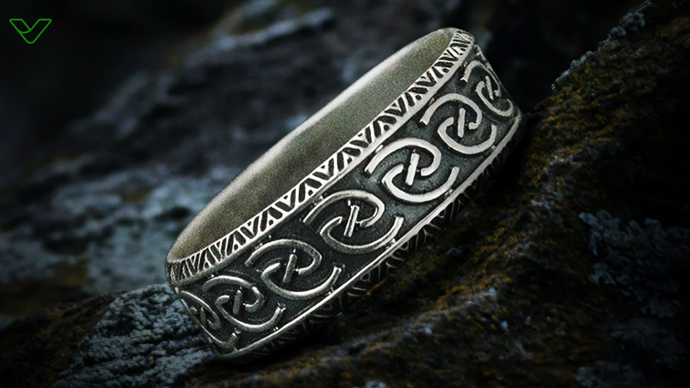 10K White Gold Wedding Ring Scroll